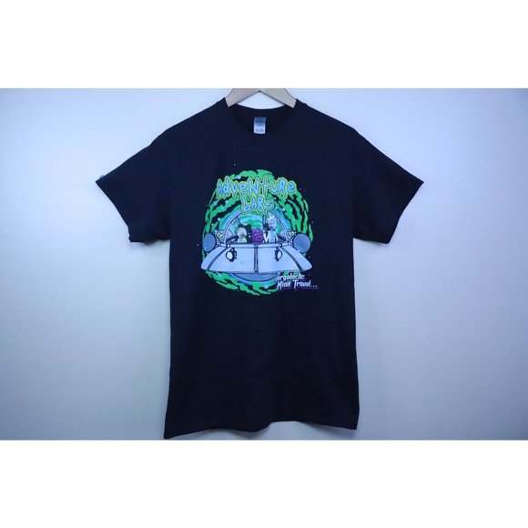 Other - Rick & Morty Men's Size Medium Black Shirt Adventure Bars Short Sleeve Tee